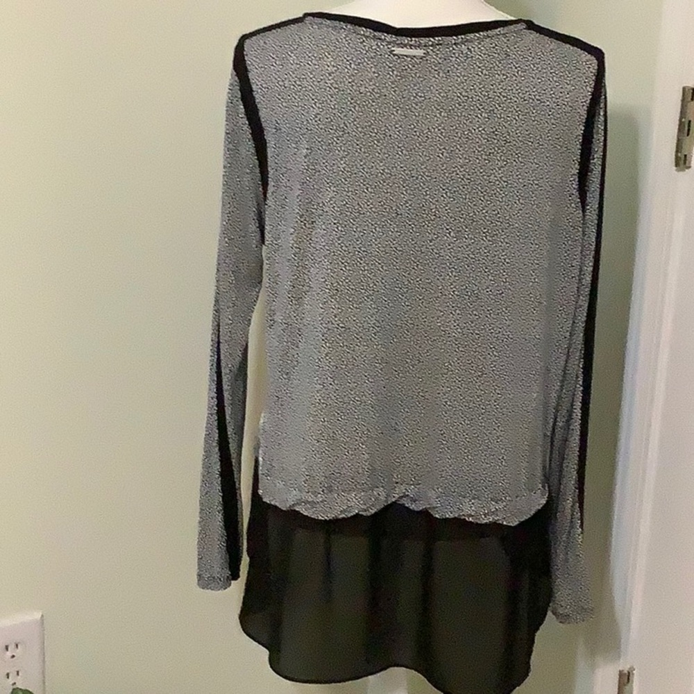 ❤️MICHAEL MK  Xlarge blk/ gray L/S top - Picture 5 of 7